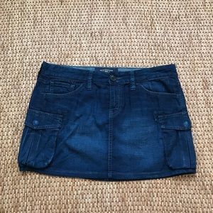 Lucky Brand Denim Jeans Operator Mini Skirt Size 4